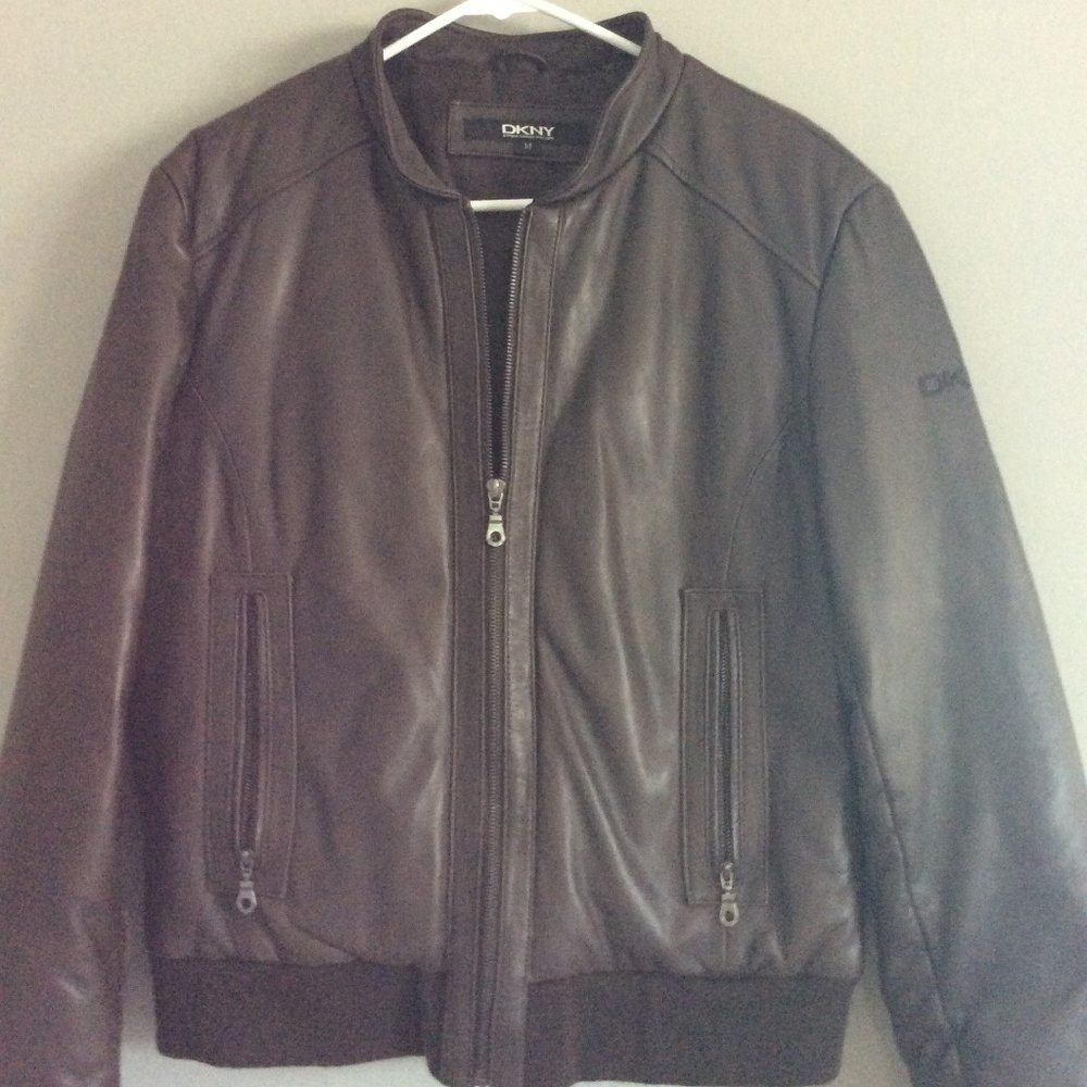 DKNY womens genuine leather jacket